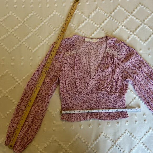 ASTR The Label Womens Floral Top Size L - Picture 2 of 11